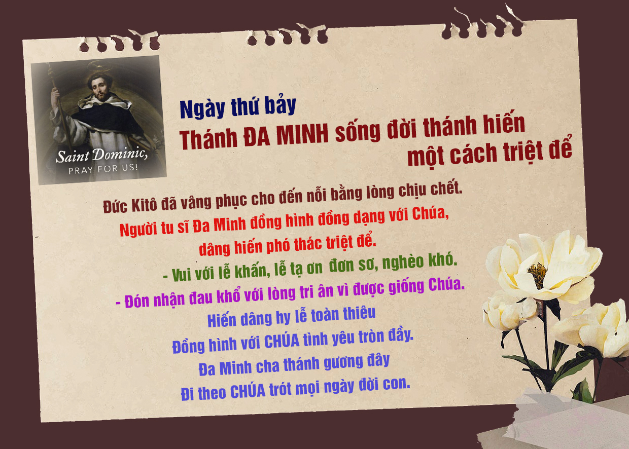 Tuần 9 ngày kính Thánh ĐA MINH - (7) Thánh  Đa Minh sống đời thánh hiến cách triệt để