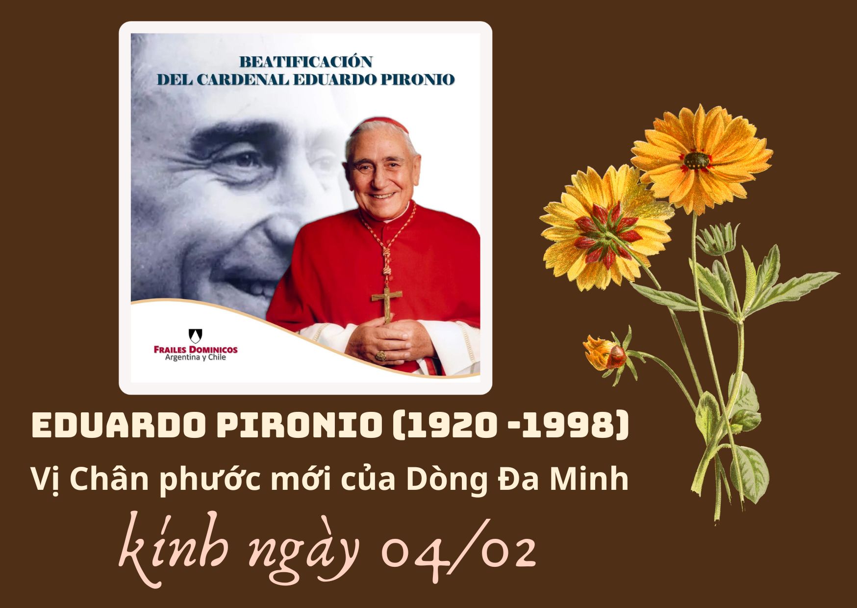 Vị Chân phước mới của Dòng Đa Minh Eduardo Pironio (1920 -1998) kính ngày 04/02