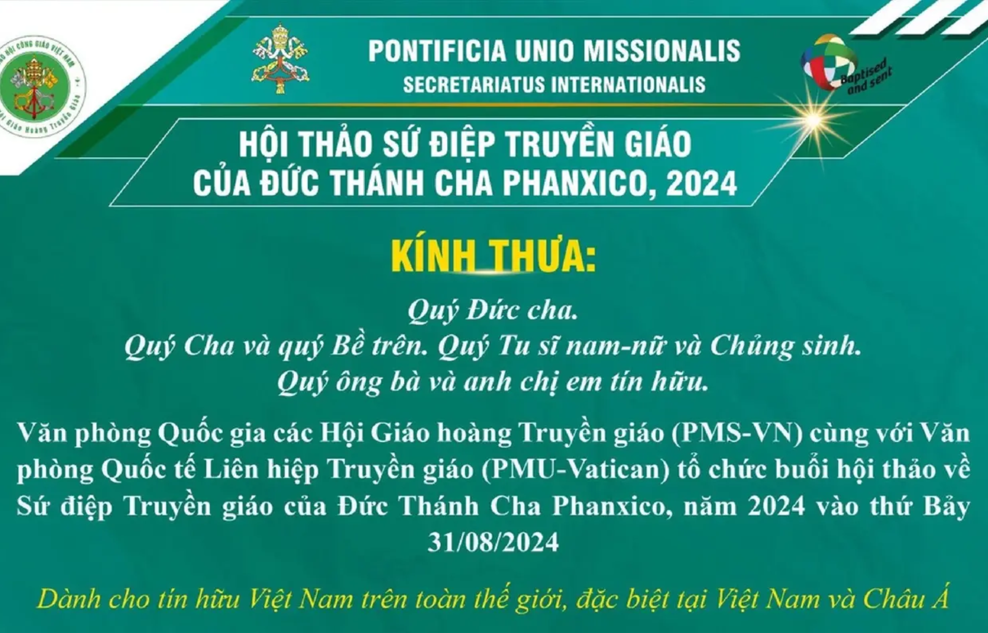 Hội thảo Sứ điệp Truyền giáo của Đức Thánh Cha Phanxicô năm 2024