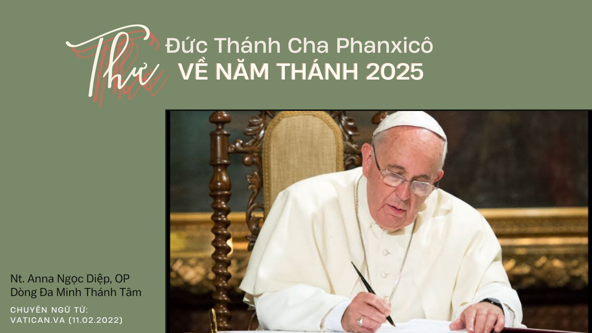 Thư Đức Thánh Cha Phanxicô về Năm thánh 2025