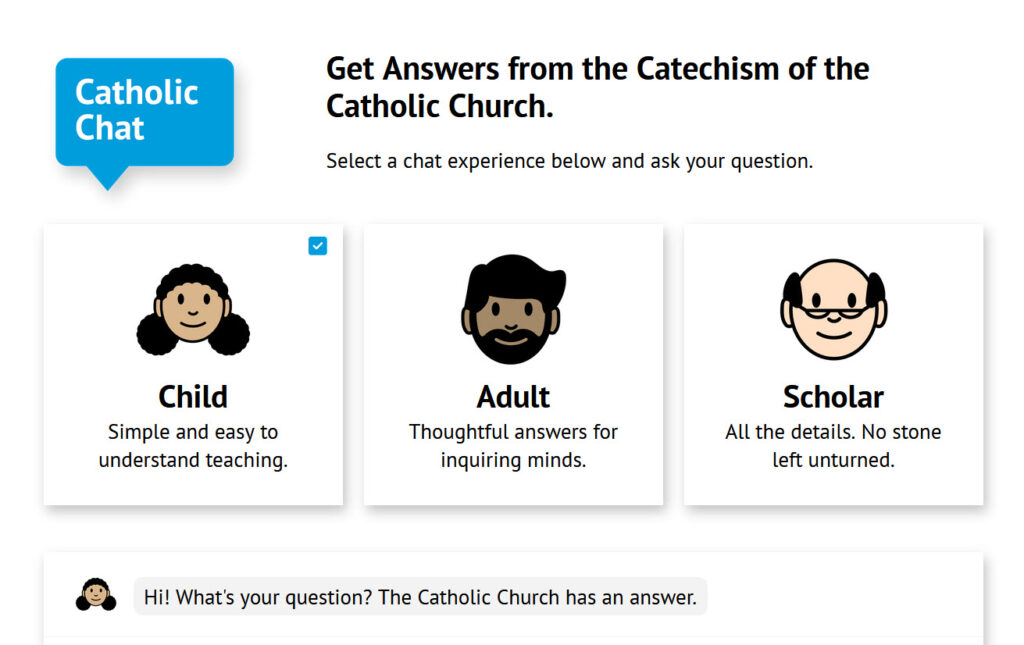Catholic.chat, trí tuệ nhân tạo giúp tìm hiểu và học hỏi giáo lý Công giáo