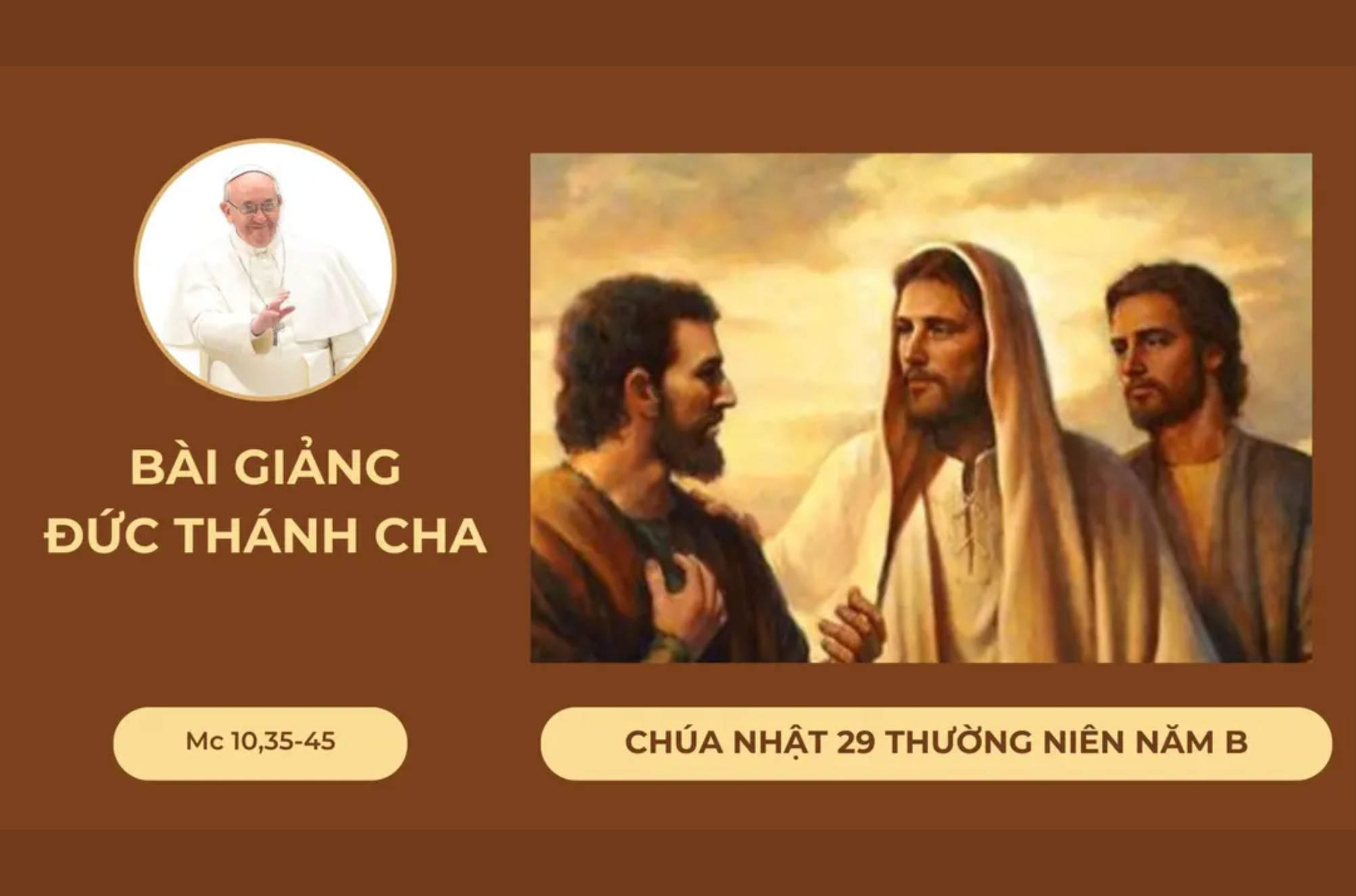 Bài giảng Đức Thánh Cha - Chúa nhật 29 Thường Niên năm B