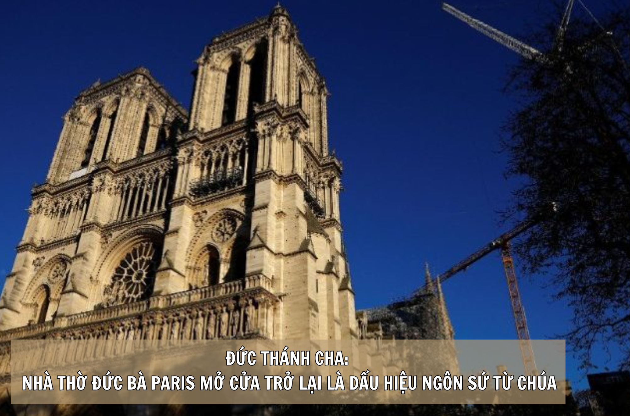 Đức Thánh Cha: Nhà thờ Đức Bà Paris mở cửa trở lại là dấu hiệu ngôn sứ từ Chúa