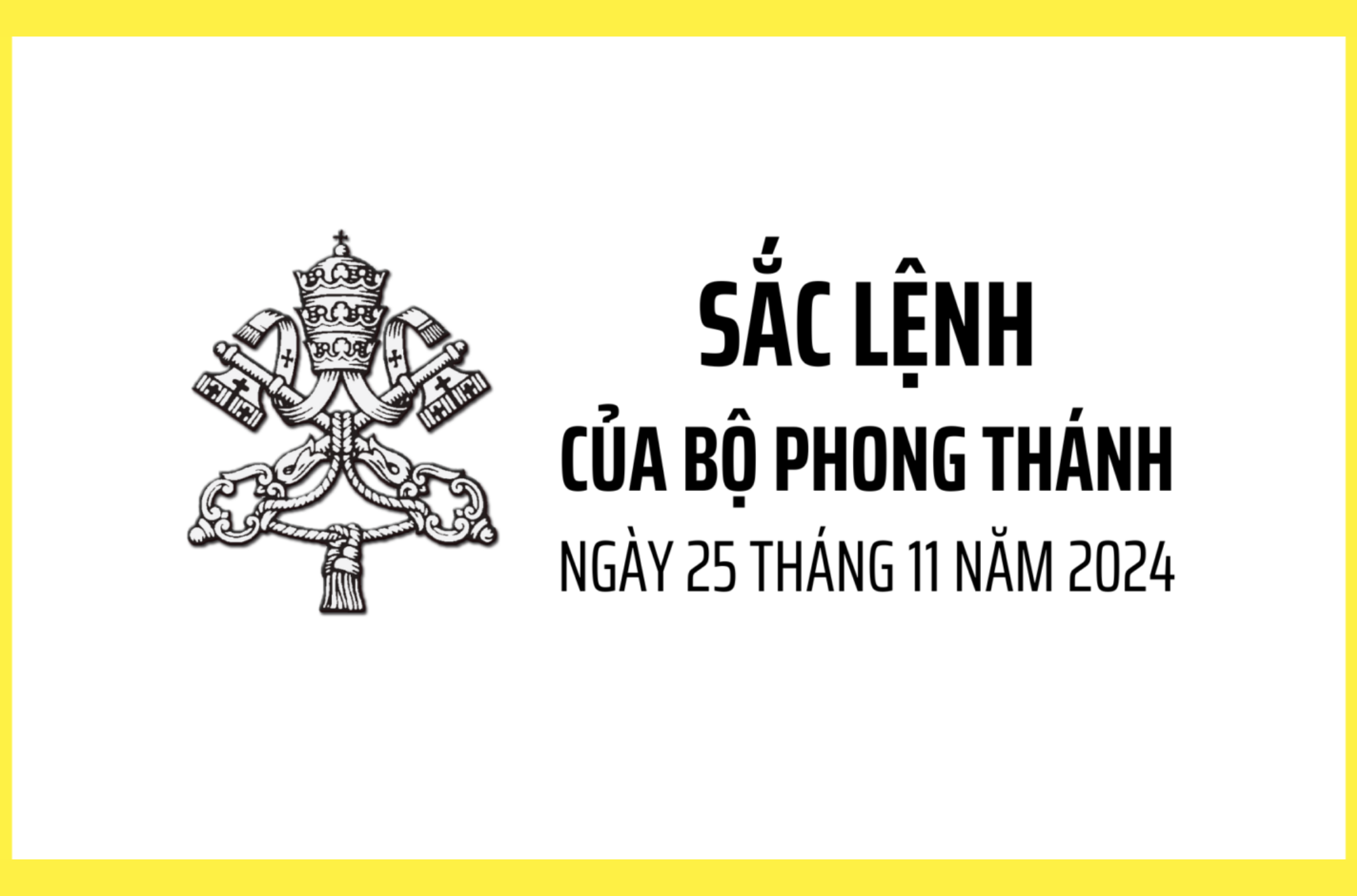 bo phong thanh cong bo sac lenh ve cuoc tu dao cua cha phanxico xavie truong buu diep