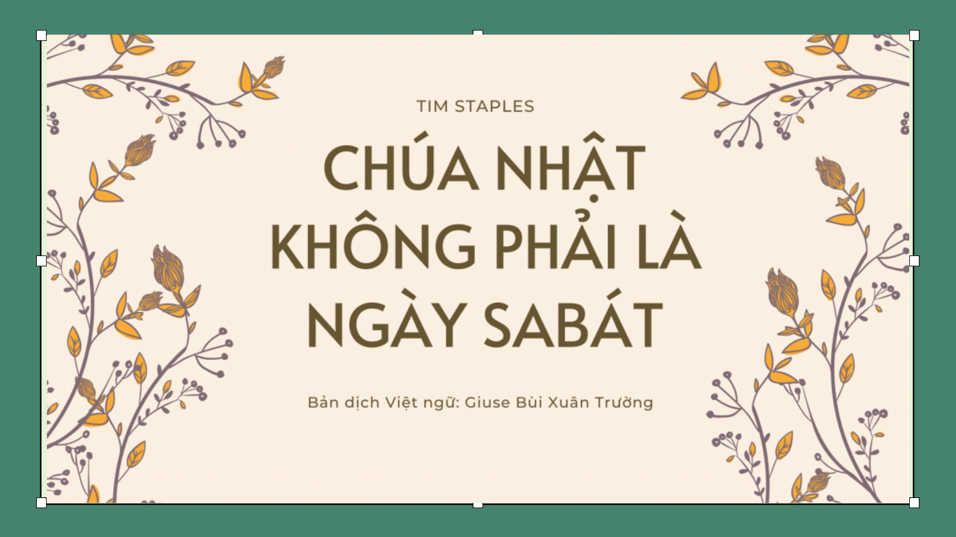 Chúa nhật không phải là ngày Sabát