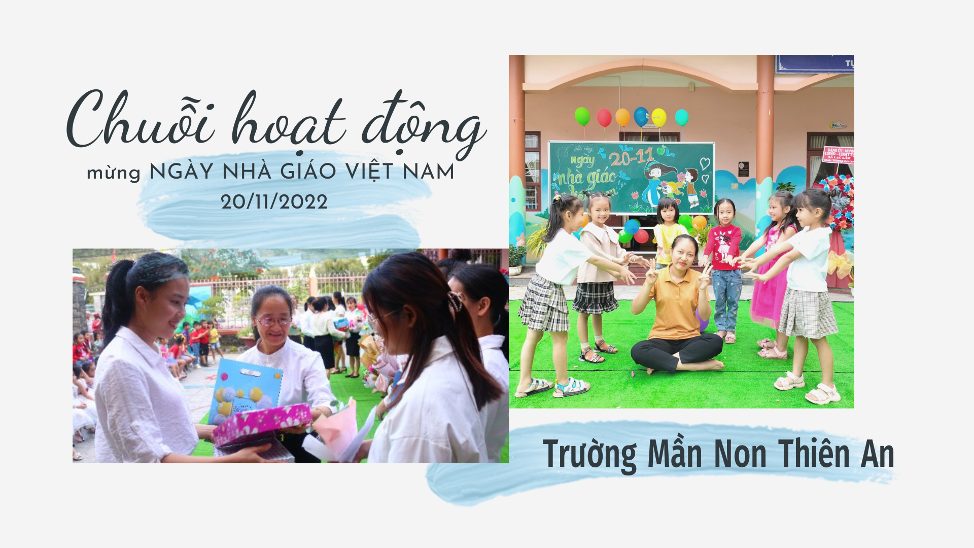 Chuỗi hoạt động mừng ngày Nhà giáo Việt Nam tại trường Mần non Thiên An