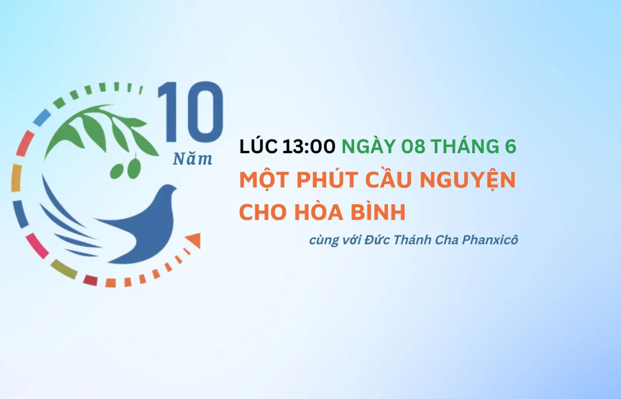 mot phut cau nguyen cho hoa binh cung voi duc thanh cha phanxico