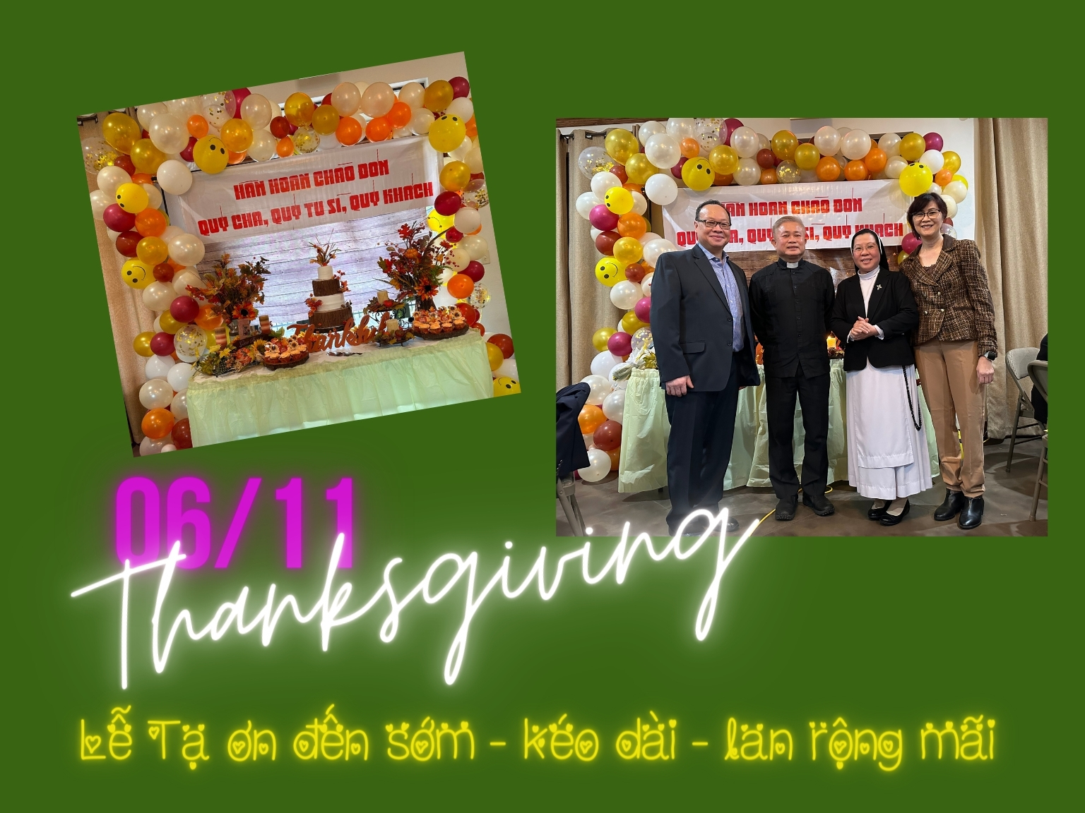 Lễ TẠ ƠN - Thanksgiving - đến sớm, kéo dài và lan rộng mãi...