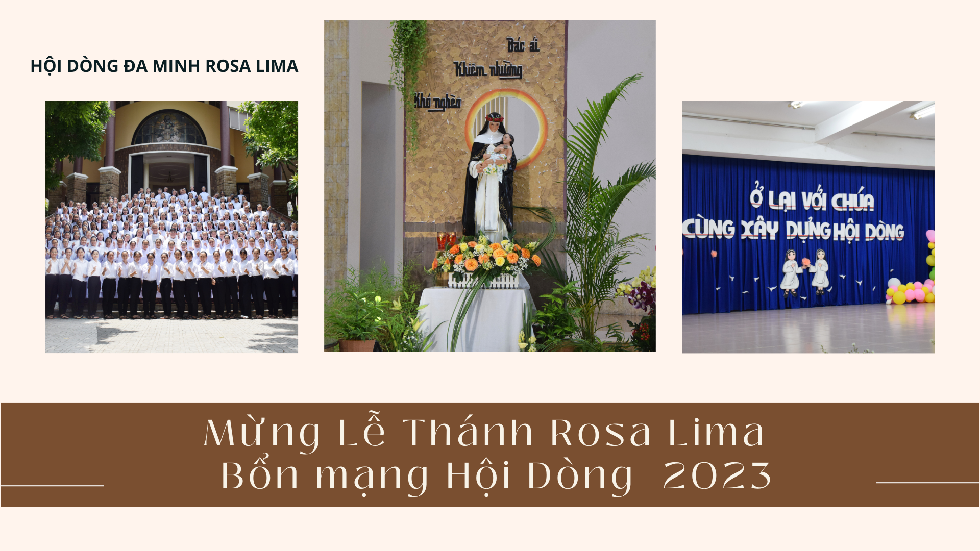 Hội Dòng Đa Minh Rosa mừng lễ Bổn mạng - 2023