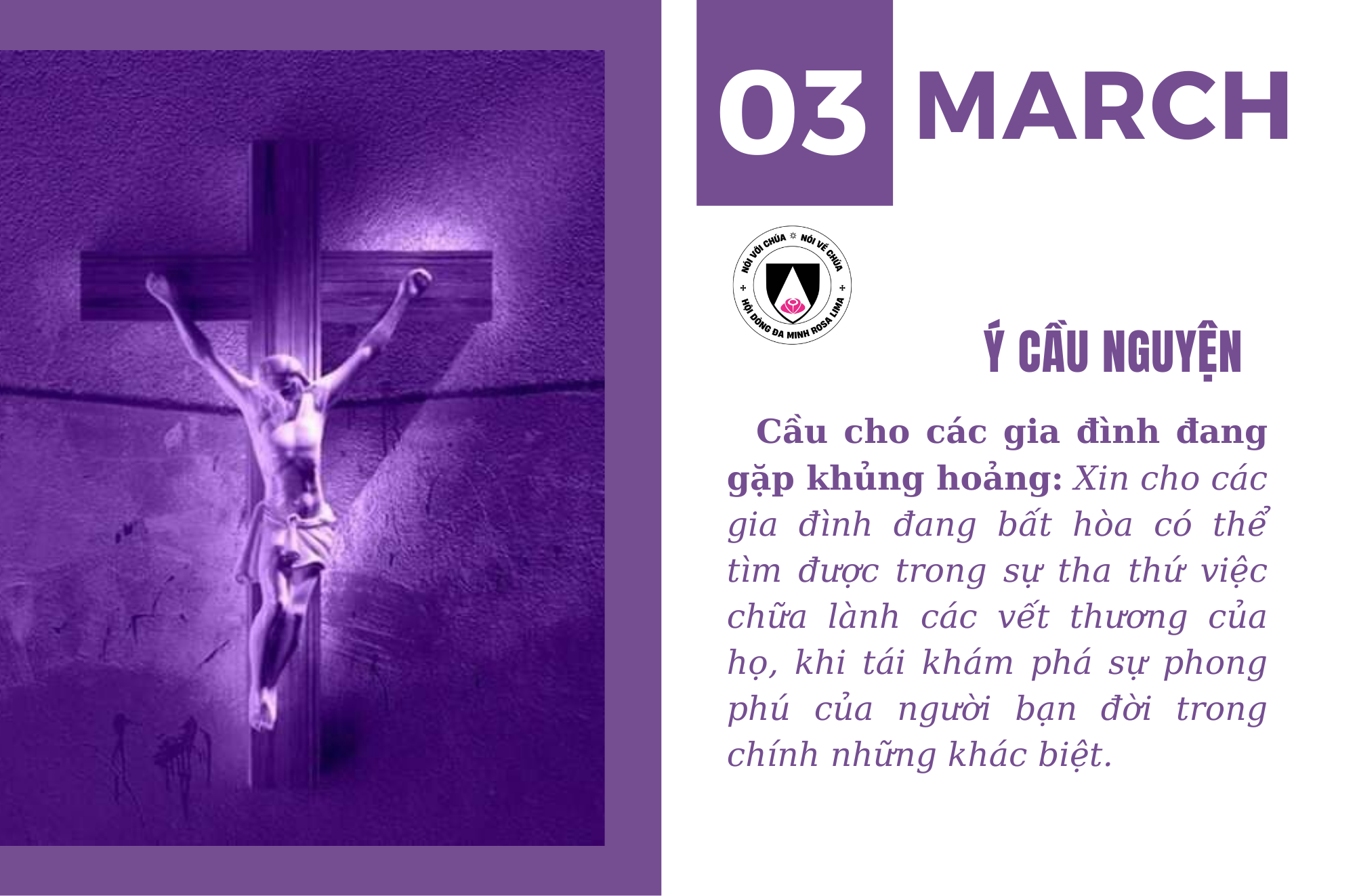 Lịch phụng vụ 03/2025