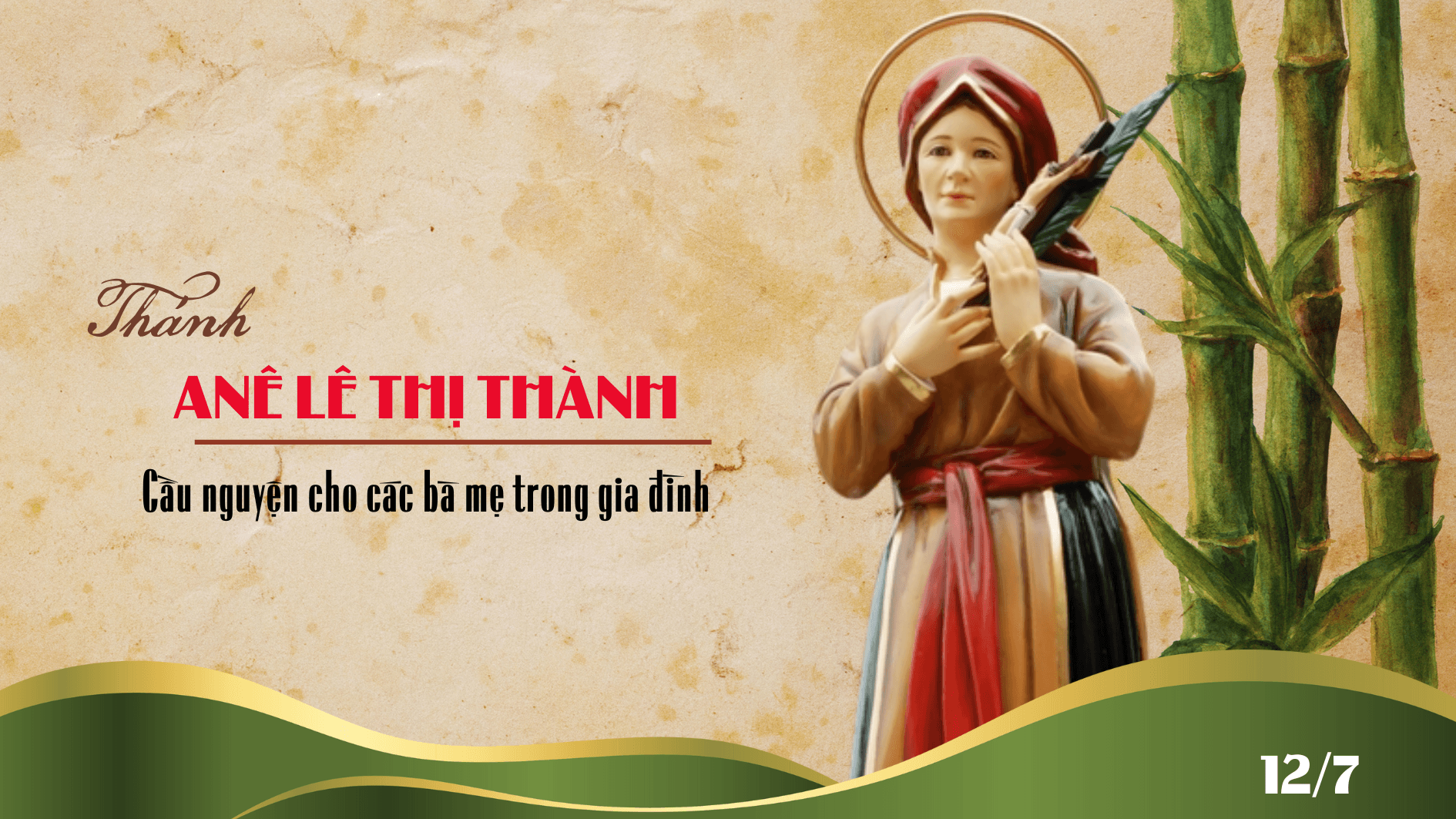 Ngày 12/7 - Thánh Anê Lê Thị Thành