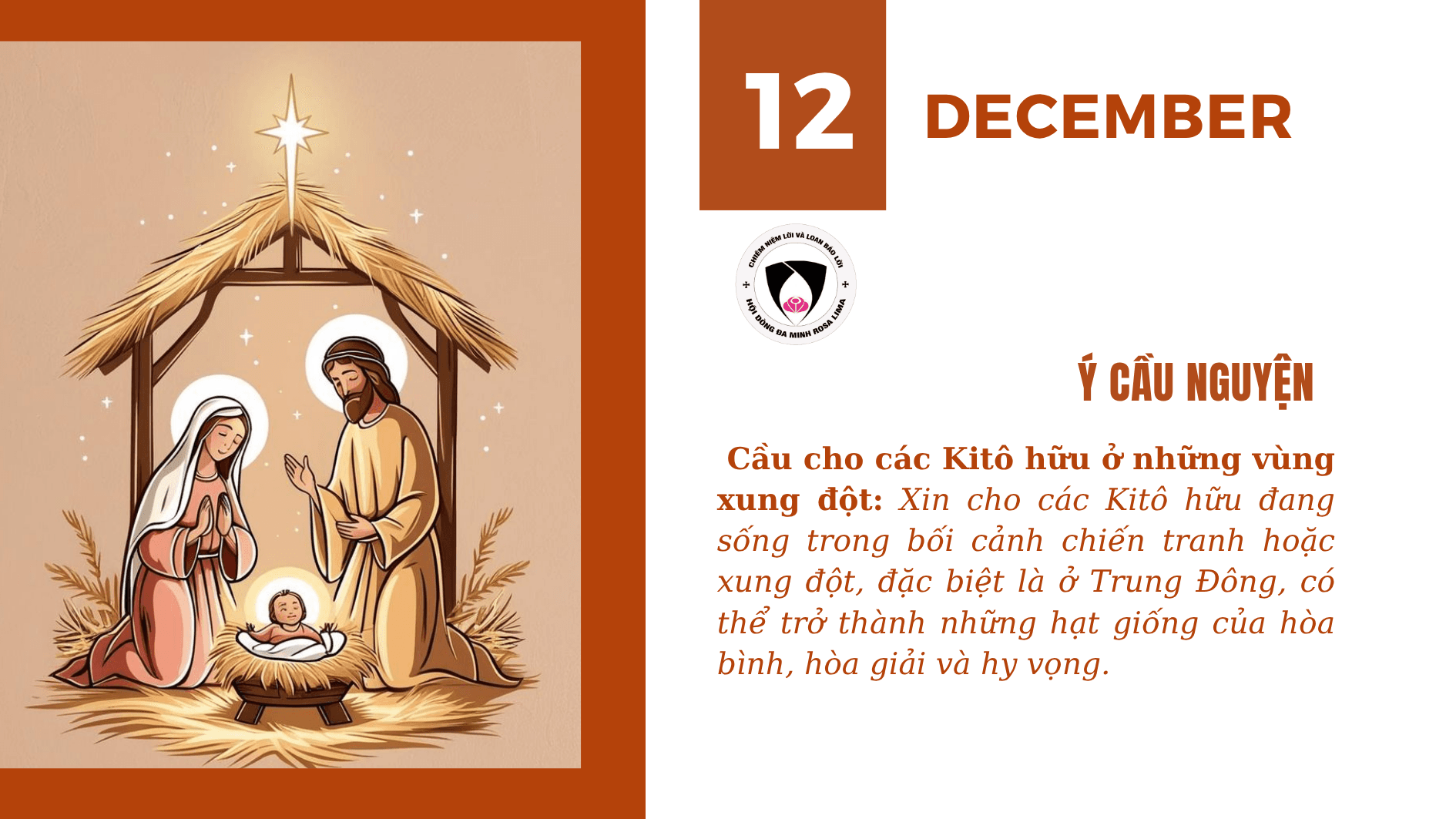 Lịch phụng vụ tháng 12/2025