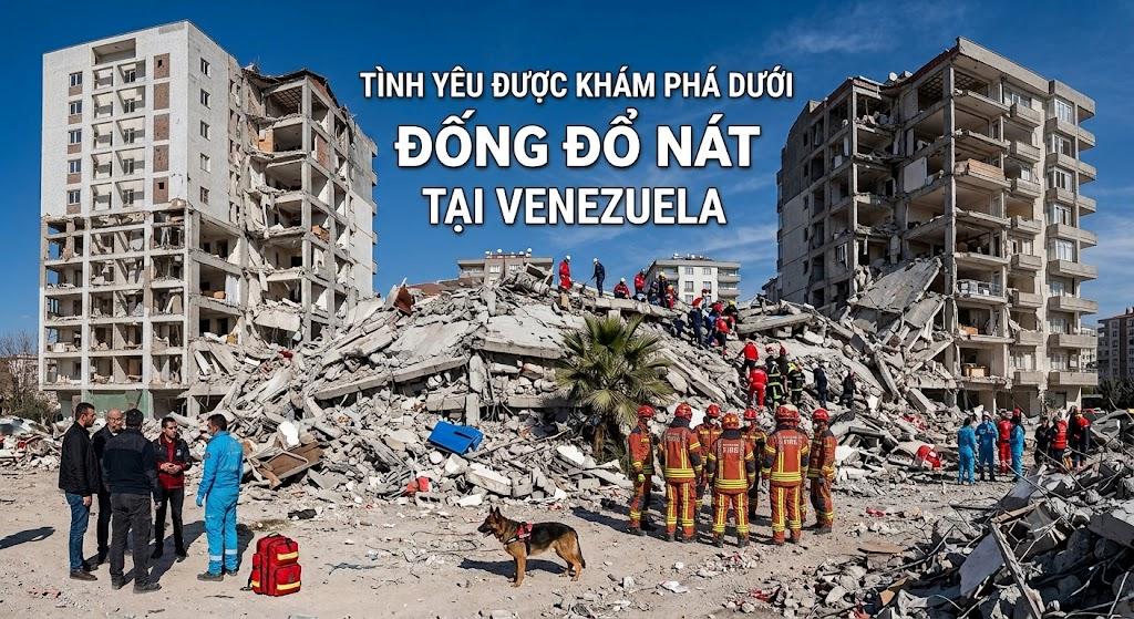 Tình yêu được khám phá dưới đống đổ nát tại Venezuela