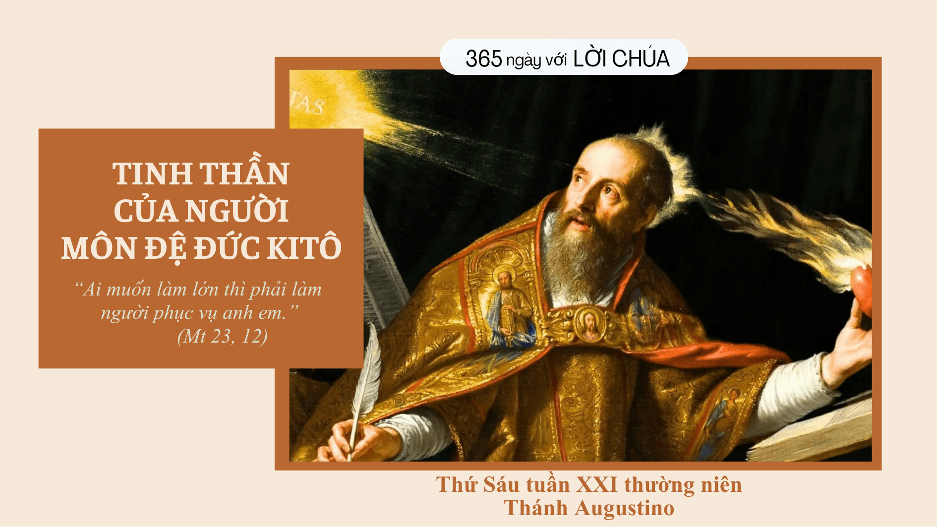 Tinh thần môn đệ của người môn đệ Đức Kitô: Lễ Thánh Augustino