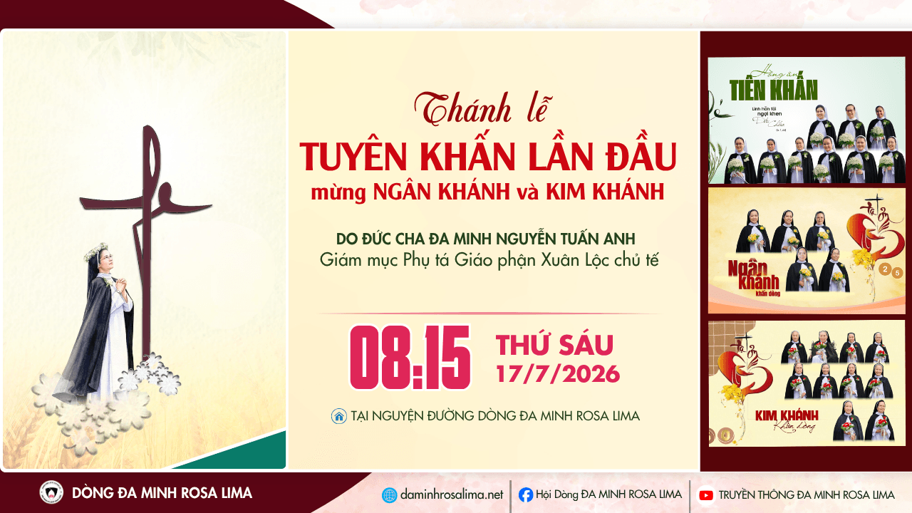 🛑 TRỰC TUYẾN | THÁNH LỄ TUYÊN KHẤN LẦN ĐẦU, MỪNG KIM KHÁNH và NGÂN KHÁNH - 17/7/2026