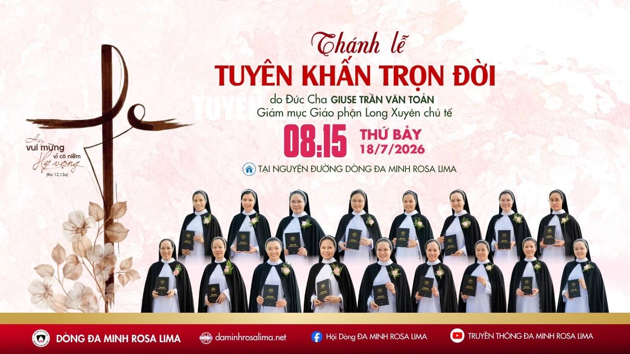🛑 TRỰC TUYẾN | THÁNH LỄ TUYÊN KHẤN TRỌN ĐỜI - NGÀY 18/7/2026
