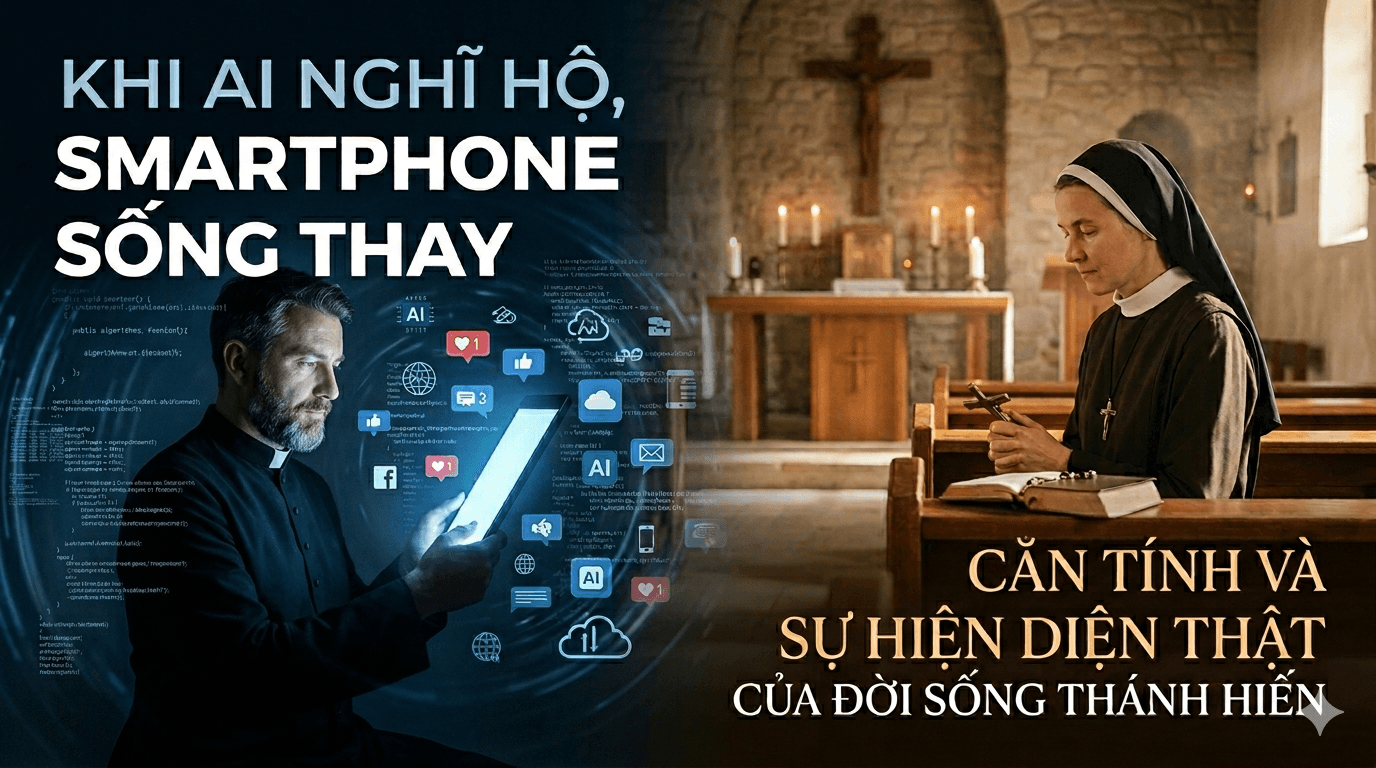 Khi AI nghĩ hộ, Smartphone sống thay: Căn tính và sự hiện diện thật của đời sống thánh hiến