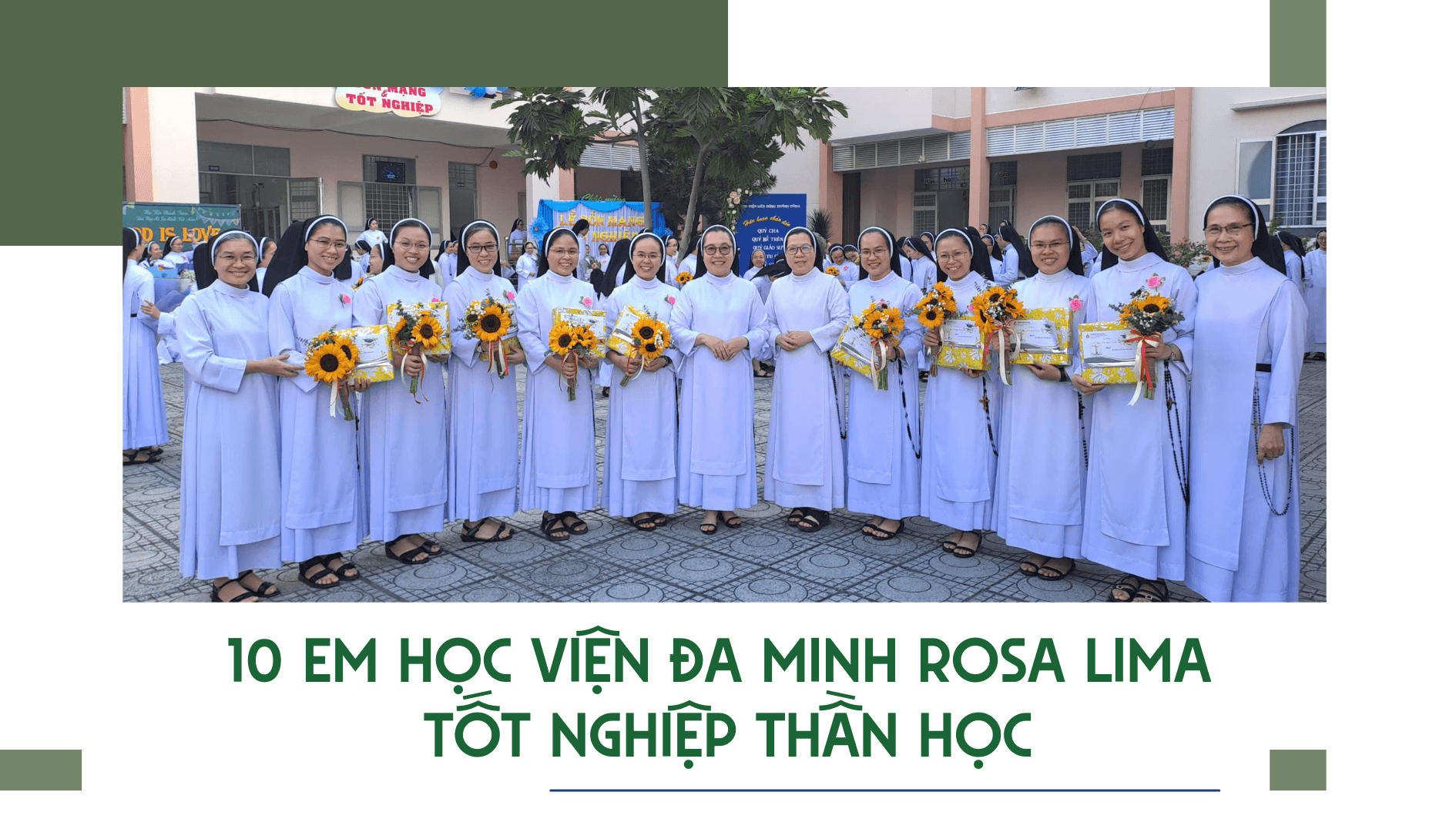 10 em Học viện Đa Minh Rosa Lima tốt nghiệp Thần học