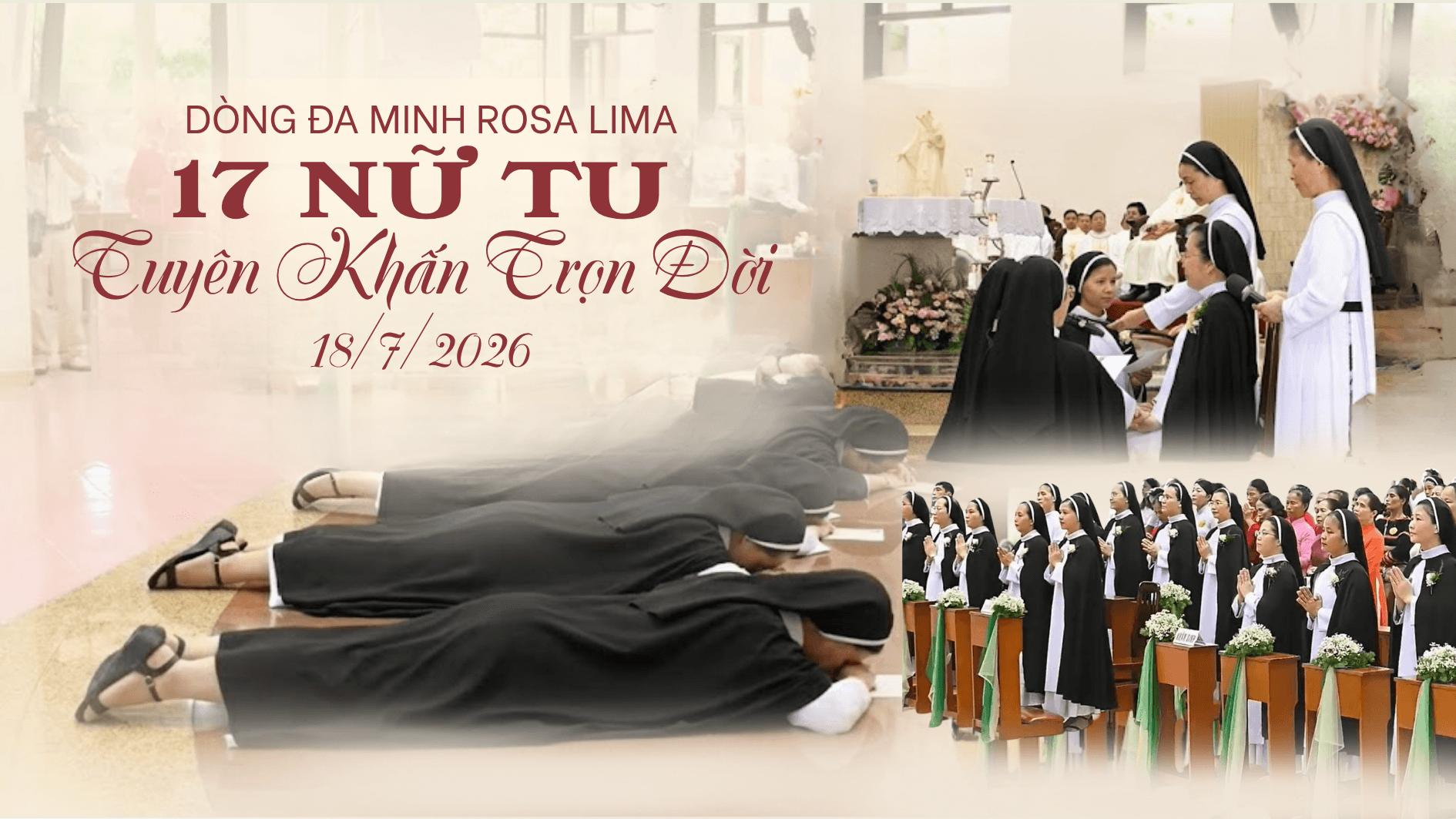 Bản tin: Dòng Đa Minh Rosa Lima: 17 Nữ tu tuyên khấn trọn đời